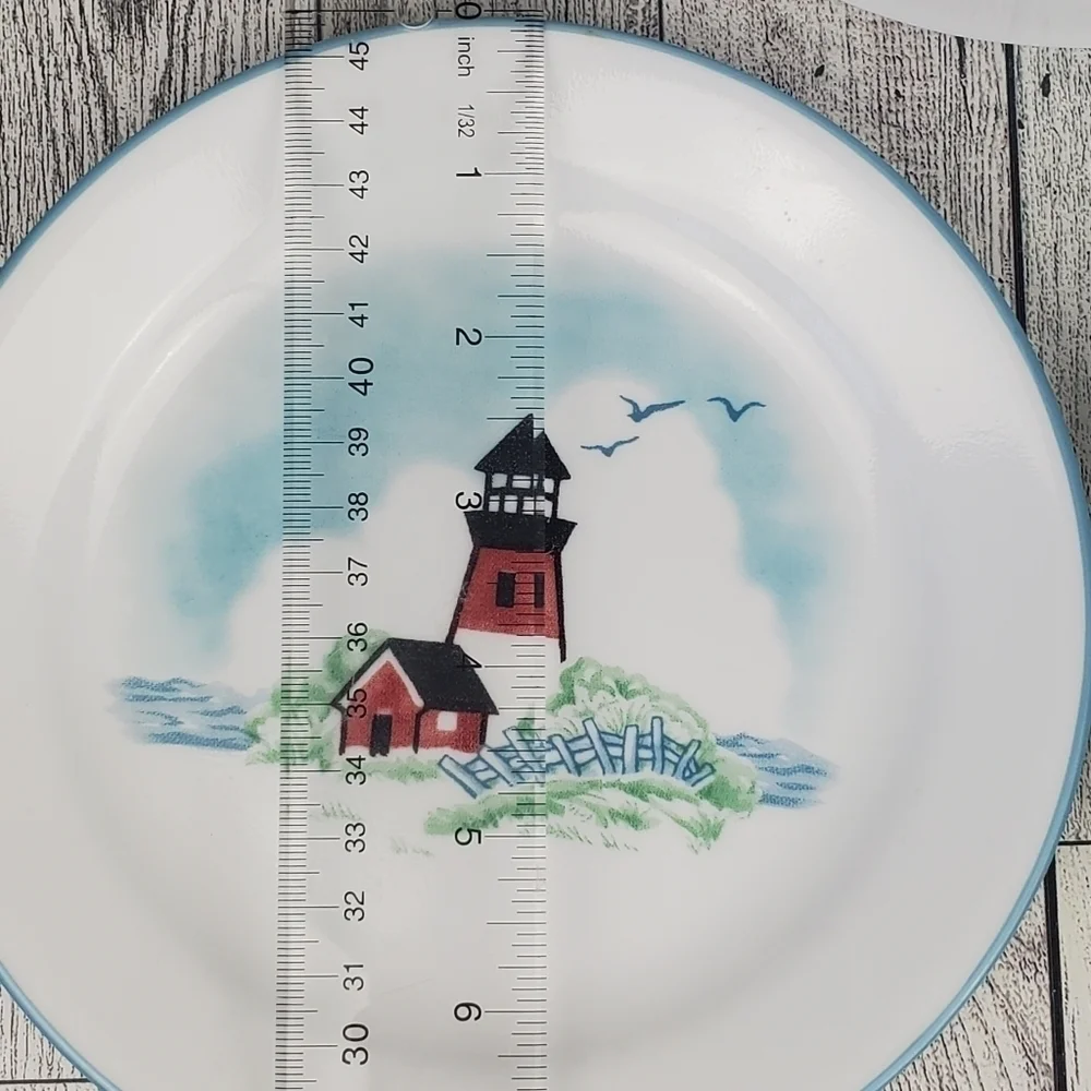 3 Vintage Corelle Outer Banks Lighthouse Pattern 7